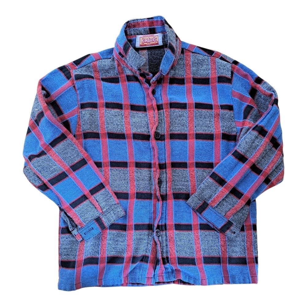 Vintage Klimagers Paris Plaid Shirt – Toddler 2T–3T Fit
